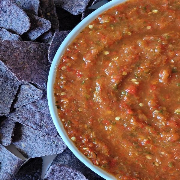 Vegan, Oil-Free, and Gluten Free Red Jalapeño Restaurant Style Salsa -  Conflicted Vegan