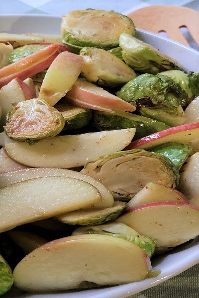 Maple Roasted Brussel Sprouts and Apple Salad